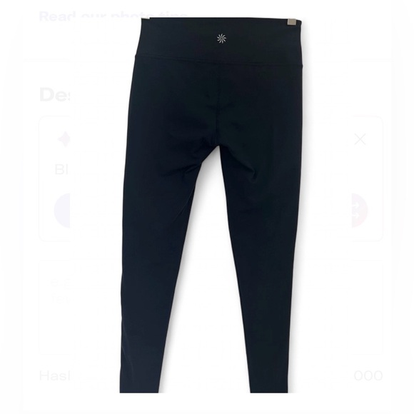 Athleta Women’s XS Navy Blue Mid Rise Leggings Compression Gym RN# 54023 SOFT - Picture 2 of 9